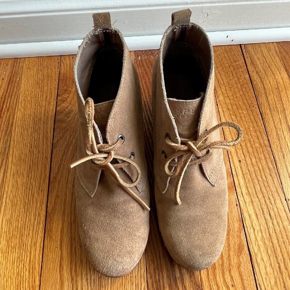 Sperry Brown Harlow Wedge Bootie Size 7 - Picture 6 of 9